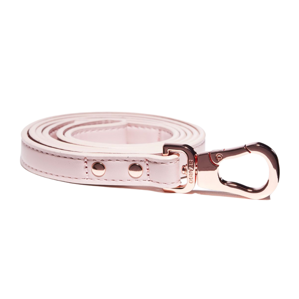 St Argo Vegan Leather Dog Lead Pale Pink Pets of Ponsonby