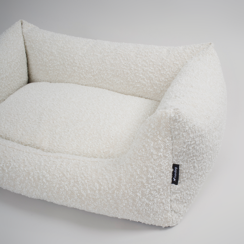 Natural Boucle Dog Bed