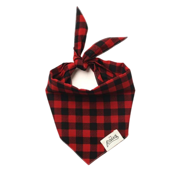 Whiskey Plaid Dog Bandana